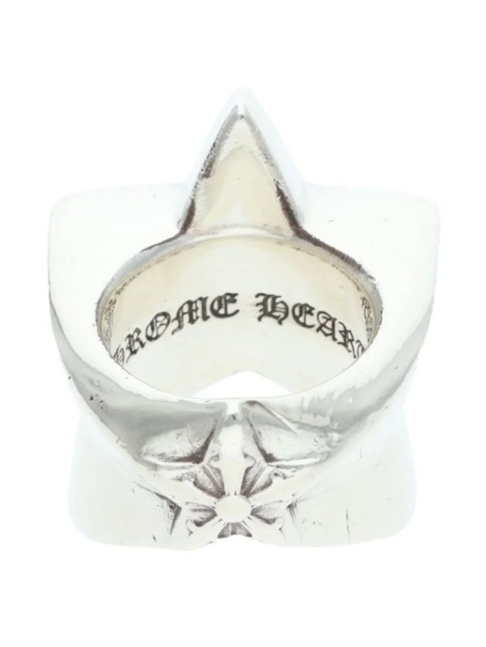 Chrome Hearts Str Large Star Silver Ring